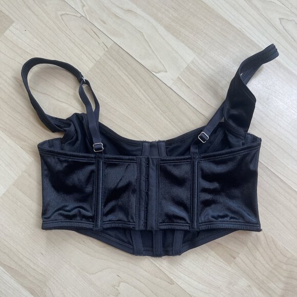 NEW La Senza Unlined Bra Top All Black Sexy Corset Bustier Sexy All Sz XS-XL - Picture 5 of 16